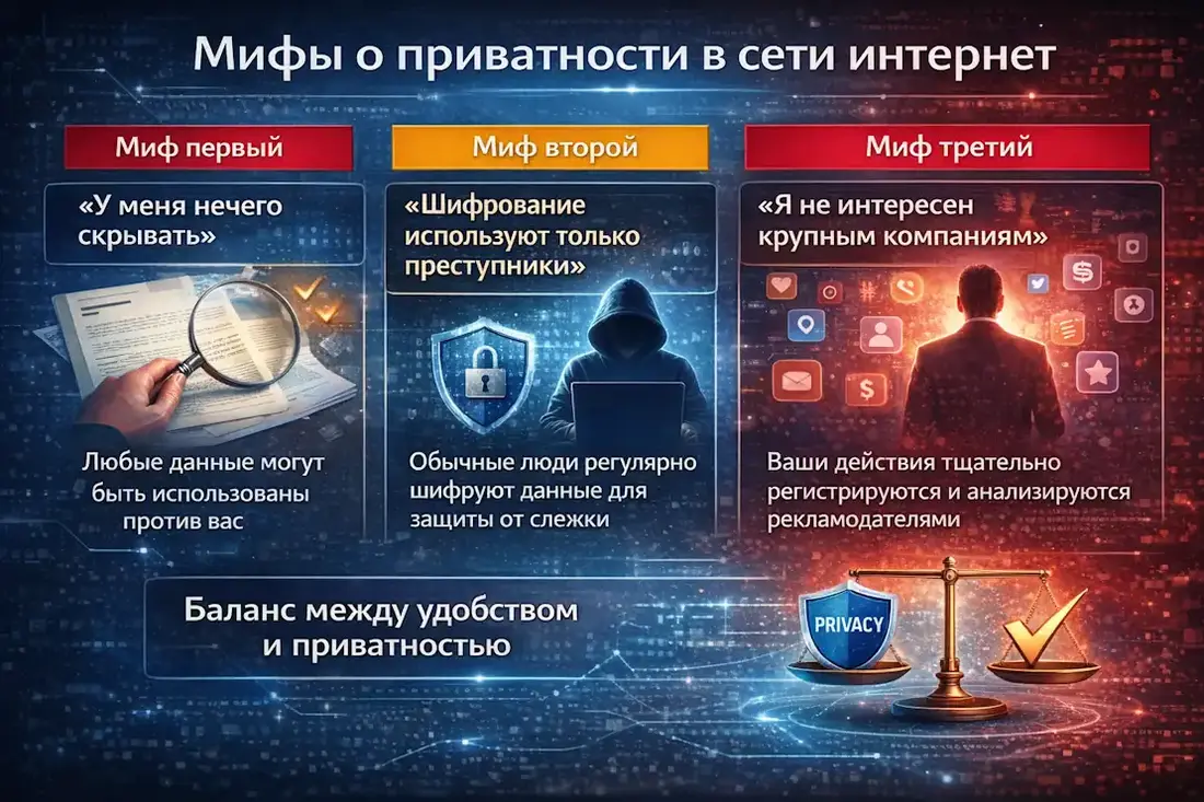 Мифы о приватности в сети интернет
