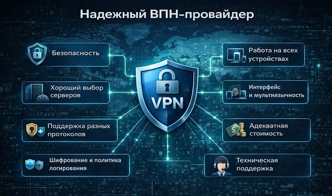 Критерии выбора надежного ВПН-провайдера