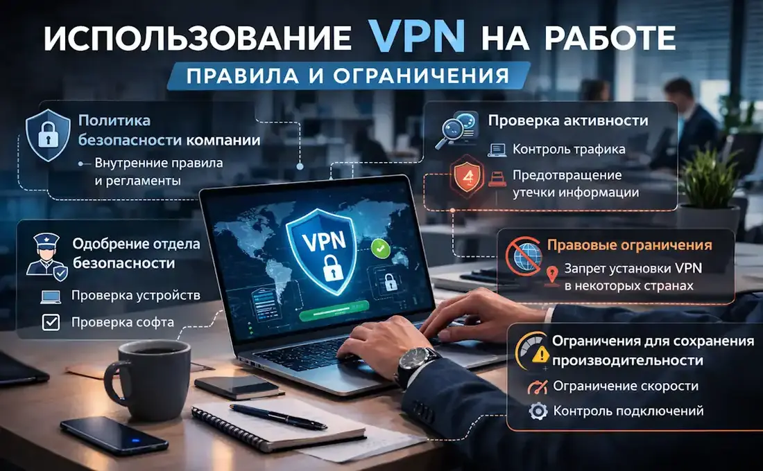 Использование VPN на работе – правила и ограничения